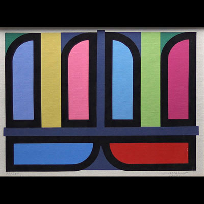 Jo DELAHAUT (1911-1992) Color screenprint/Canvas