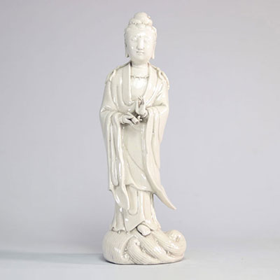 Sculpture en porcelaine blanc de Chine