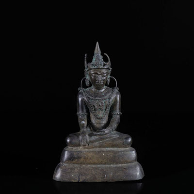 Asie Bouddha en bronze époque Qing 