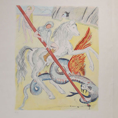 Salvador Dali. La Danse. Lithographie en couleurs sur papier arches