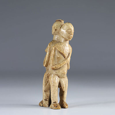 Janus ivory statue - early 20th century - private collection Belgium - DRC - Africa