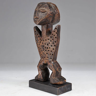 Léga wooden sculpture carved in Janus