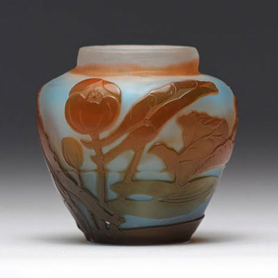Emile Gallé multilayer aquatic vase