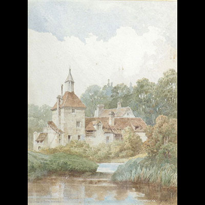 Désiré Alfred MAGNE (1855-1936) watercolor