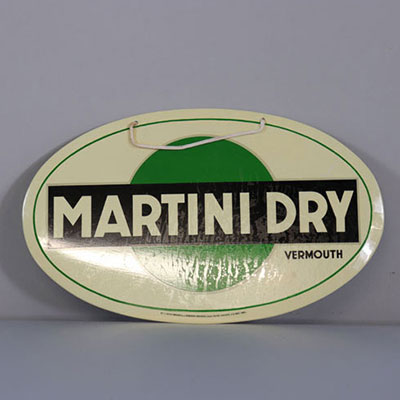 Belgium painted plaque Martini Dry 1954