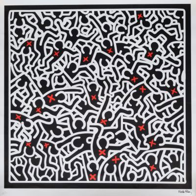 Keith HARING (USA, 1958-1990)Black and red screenprint, 2015.-Limited edition of 20 copies