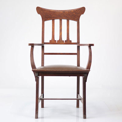 GUSTAVE SERRURIER-BOVY (1858-1910) Art Nouveau armchair
