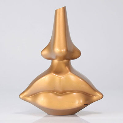 Salvador Dali. Circa 1980. Nose Mouth. Polycarbonate sculpture. Signed 
