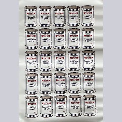 Banksy (d'après) - Tesco Value Tomato Soup Cans, 2006 Ofﬁcial lithograph produced by banksy
