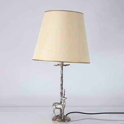 Valenti style desk lamp in silvered bronze
