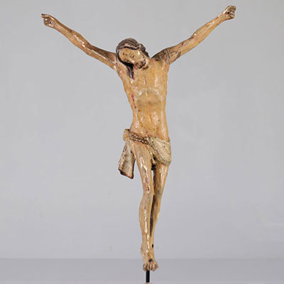 18th century polychrome wooden Christ