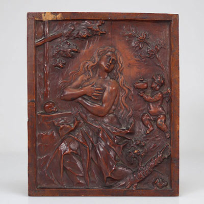 Bas relief in wood 