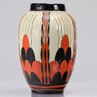 Charles Catteau Kéramise Art Deco vase