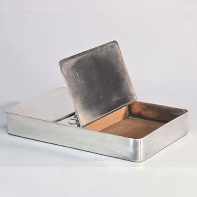 Maison VALENTI Boîte à cigares en métal argenté