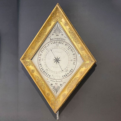 Barometer after Torrecelli in gilded wood