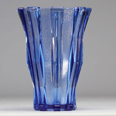 Vase Scailmont, bleu, Art Déco 1930-1935