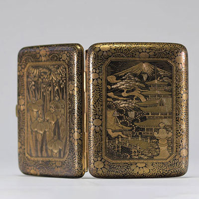 Japanese landscape box from Meiji period (明治時代)