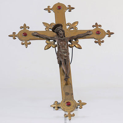 Christ on the cross in bronze