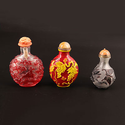 中国 - 七个鼻烟壶（一组），19世纪至20世纪