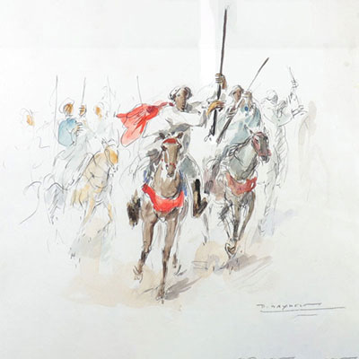 Paul DAXELET (1905-1993) orientalist watercolor