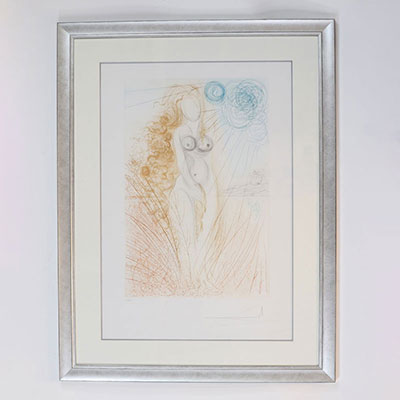 Salvador Dali 1971 The Birth of Venus, etching, signed lower right 