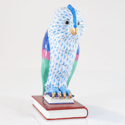 Herend Large Porcelain Owl. Period XXth century
