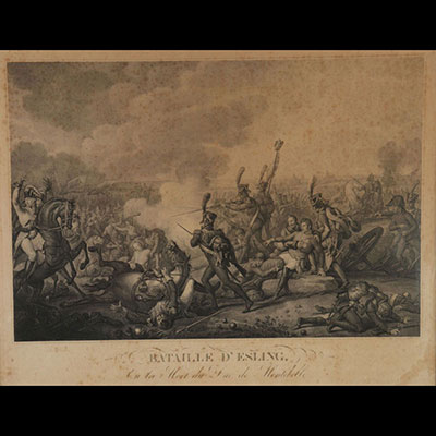 Napoleon engraving the battle of Esling empire frame