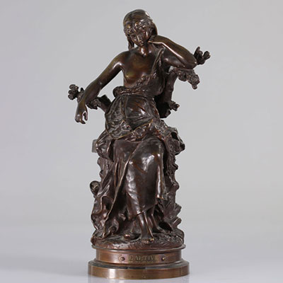 Bronze by A Moreau “Captive - Salon des Beaux-Arts.» monogrammed JP