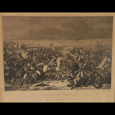 Napoleon engraving the battle of Eylai empire frame