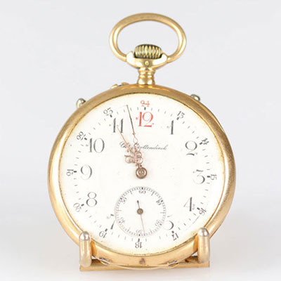 Pocket watch in yellow gold (18k) and (68.6gr)