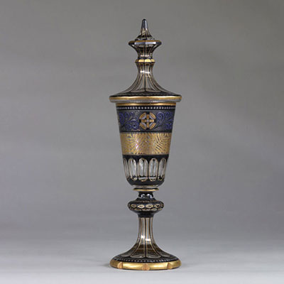 Bohemian crystal Pokal 1900