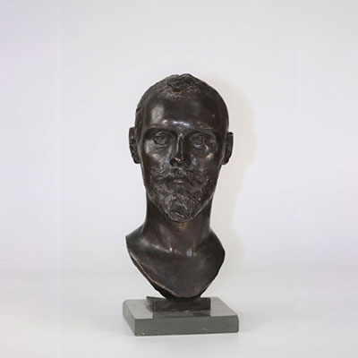 Bronze Edgard Degas portrait de l'artiste cire perdue