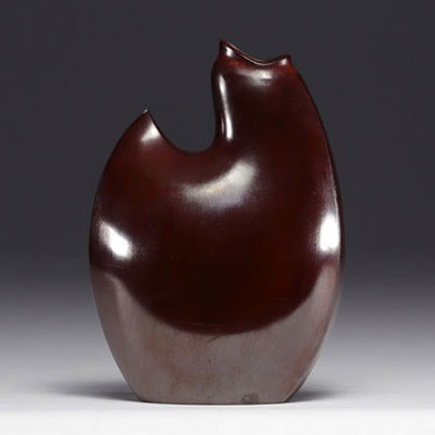 Japon - Nakajima YASUMI (1905-1986) vase en bronze 