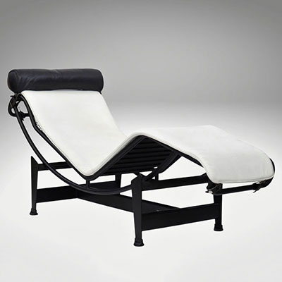 Charles LE CORBUSIER & Charlotte PERRIAND (XX) - Editor Cassina Lounge chair LC4 White