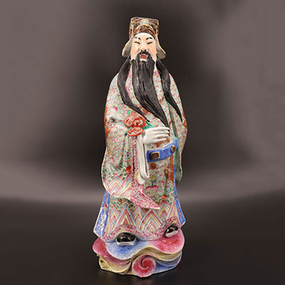Chine - Statue famille rose 19ème marque 