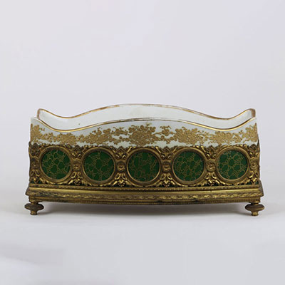 Sèvres porcelain planter frame in gilded bronze Louis XVI style 20th