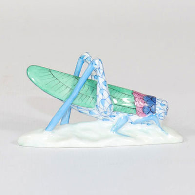 Herend Porcelain Grasshopper. Period XXth century