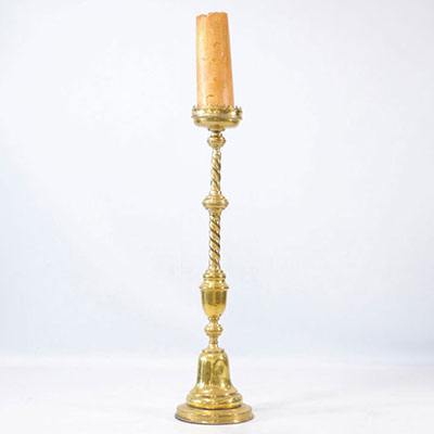 Large brass church candlestick