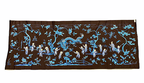 Large Chinese silk with children's decorations