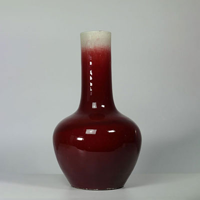 Imposant vase en porcelaine flamé