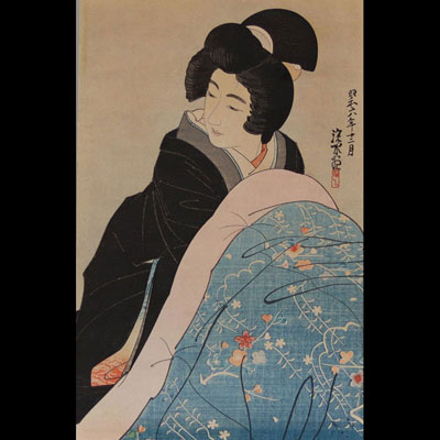 Ito Shinsui. «Kotatsu» 1931. Gravure sur bois