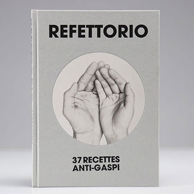JR (1983). Book “Refettorio - 37 Anti-Waste Recipes”. “For Maggie” felt pen dedication.