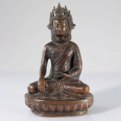 Chine Tibet Bouddha en bronze