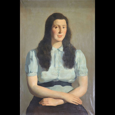 Marcel DELMOTTE (1901-1984) large oil on canvas 