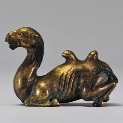 Chameau en bronze doré d'époque Ming (明朝)