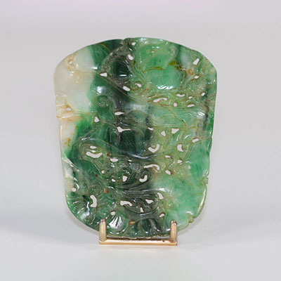 French jadeite pendant, late Qing period China.