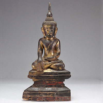 Burmese Buddha in 19th century lacquered wood