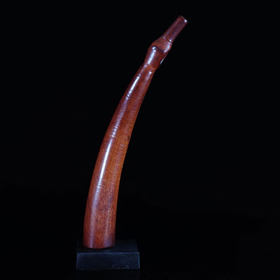 Africa Mangbetu olive tree in ivory with brown patina circa 1900