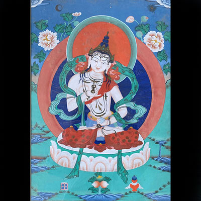 Tibet Thangka peinture originale 19ème