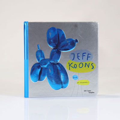 Jeff Koons - Album d'exposition avec un dessin original réalisé à la main par l'artiste